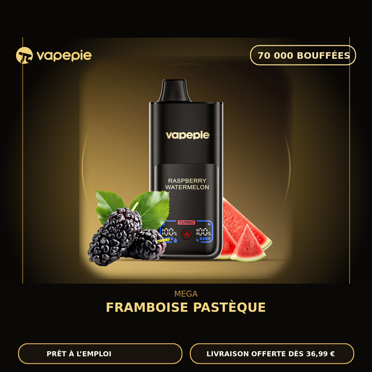 Framboise Pastèque | 70 000 bouffées