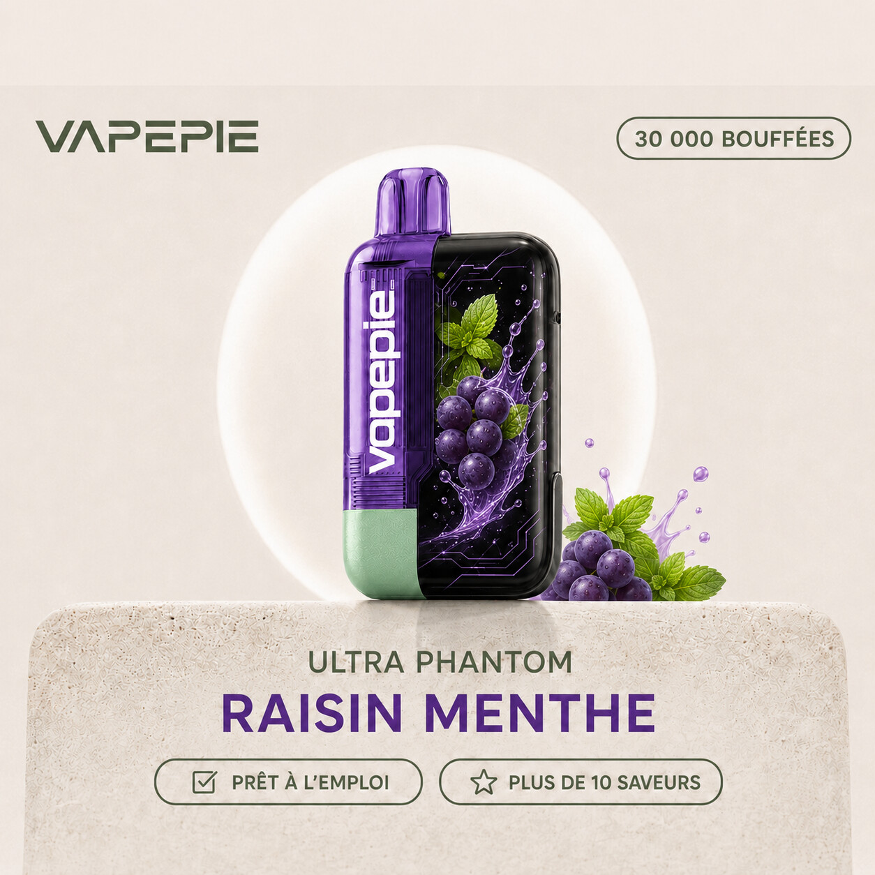 VAPEPIE Ultra Phantom 30 000 bouffées | Plusieurs saveurs