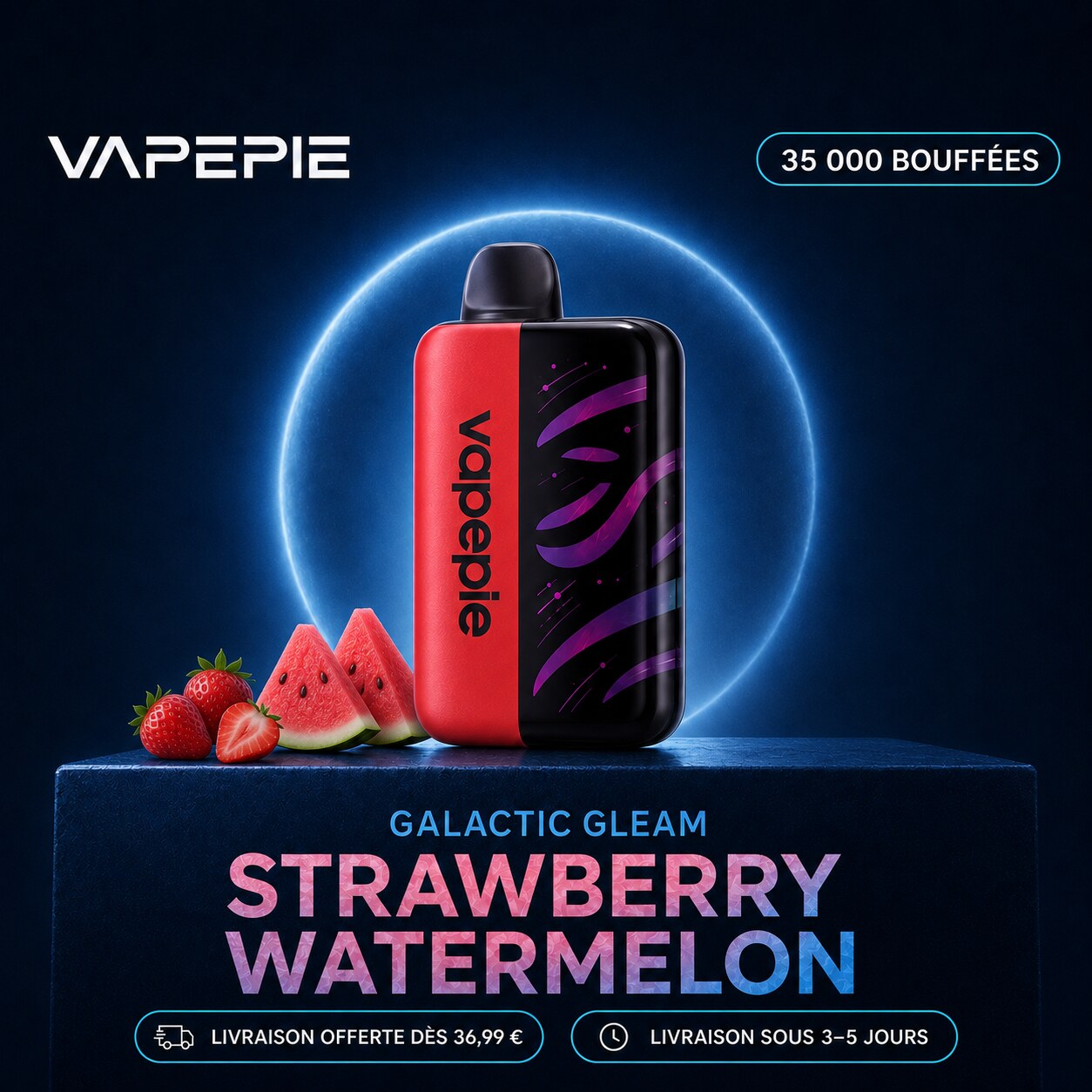 VAPEPIE Galactic Gleam 35 000 bouffées | Plusieurs saveurs