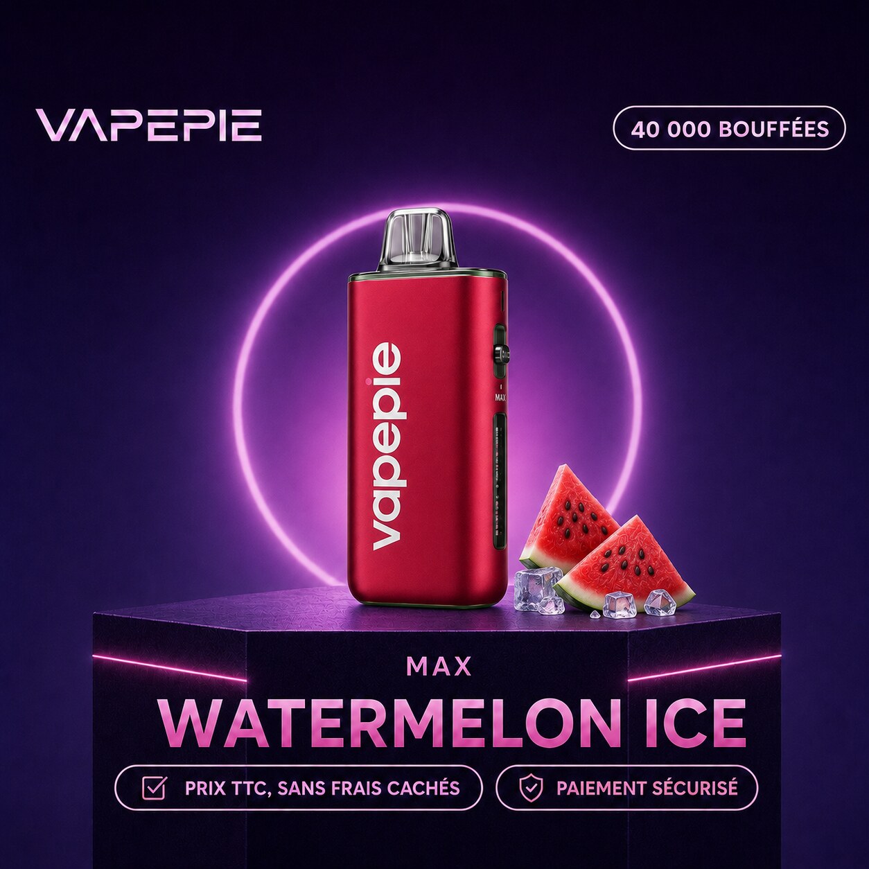 🔥VAPEPIE Max 40 000 bouffées | Plusieurs saveurs