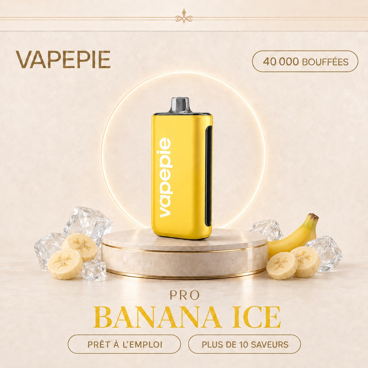 VAPEPIE Pro 40 000 bouffées – Cigarette électronique jetable rechargeable, disponible en plusieurs saveurs