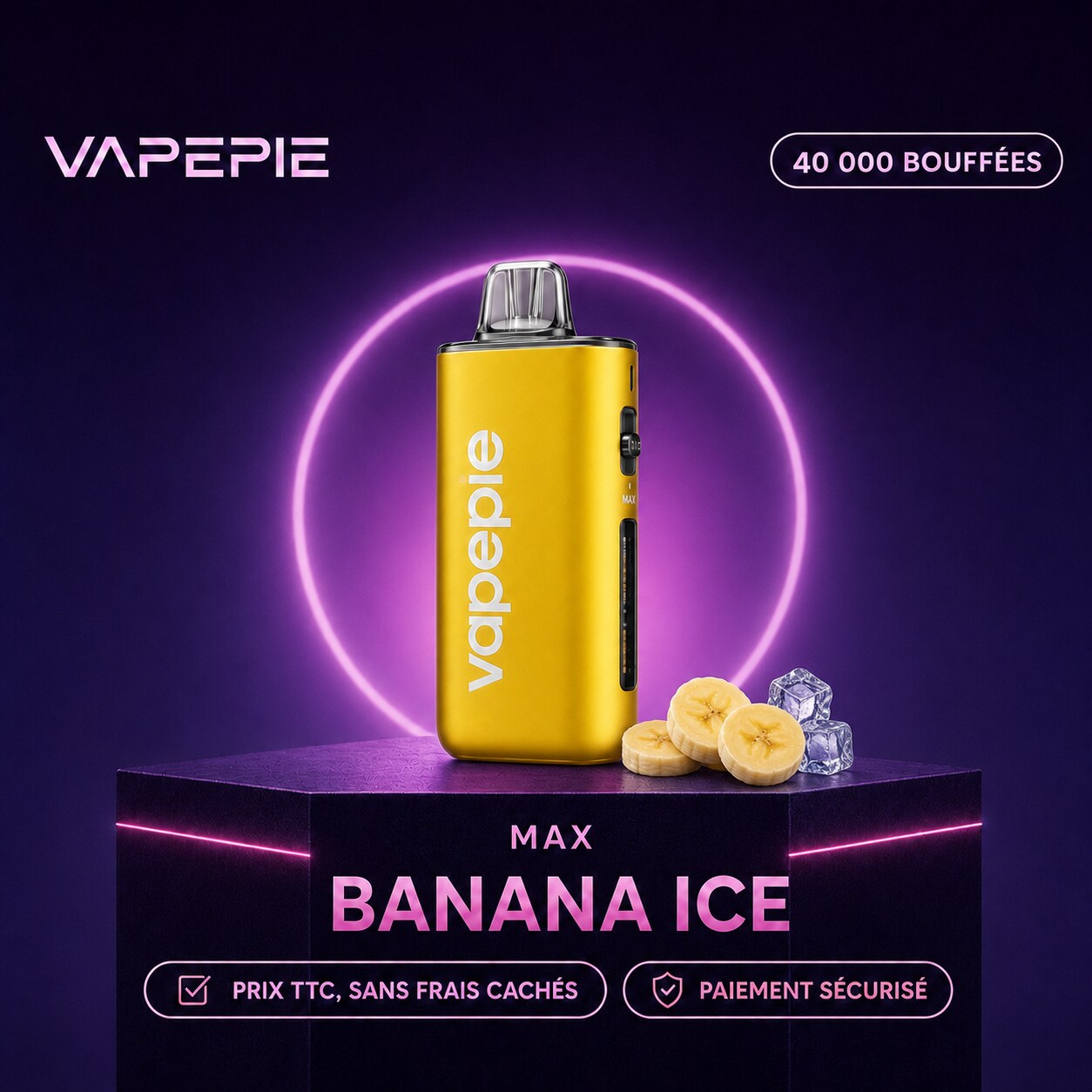 🔥VAPEPIE Max 40 000 bouffées | Plusieurs saveurs