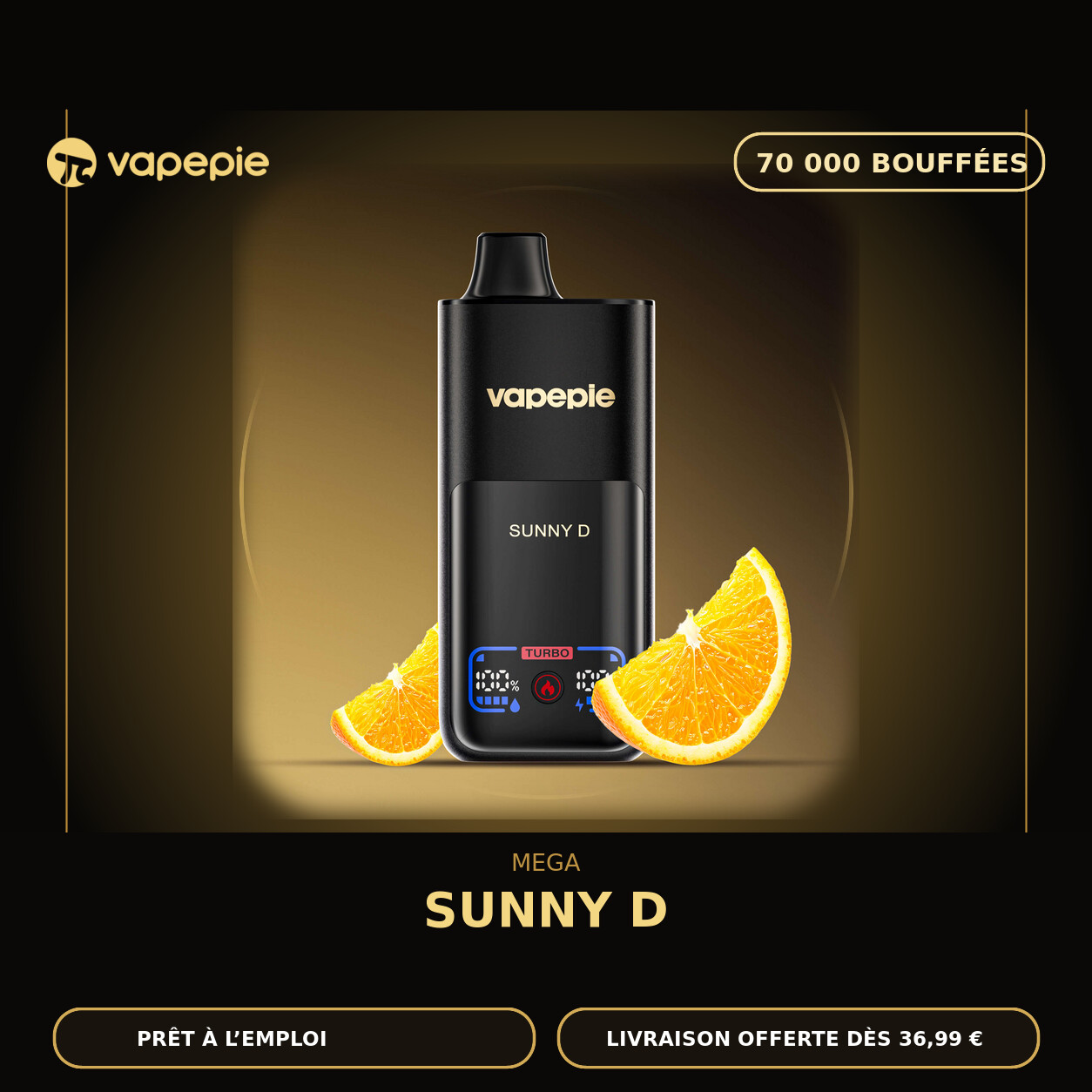 👍VAPEPIE Mega 70 000 bouffées | Plusieurs saveurs