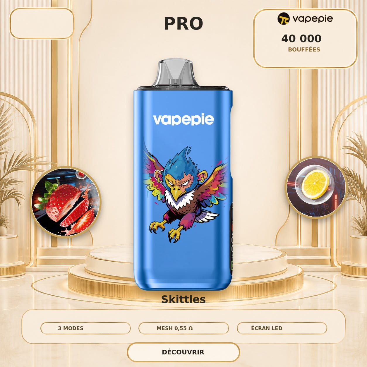 🔥 VAPEPIE Pro Upgrade 40 000 bouffées | Plusieurs saveurs