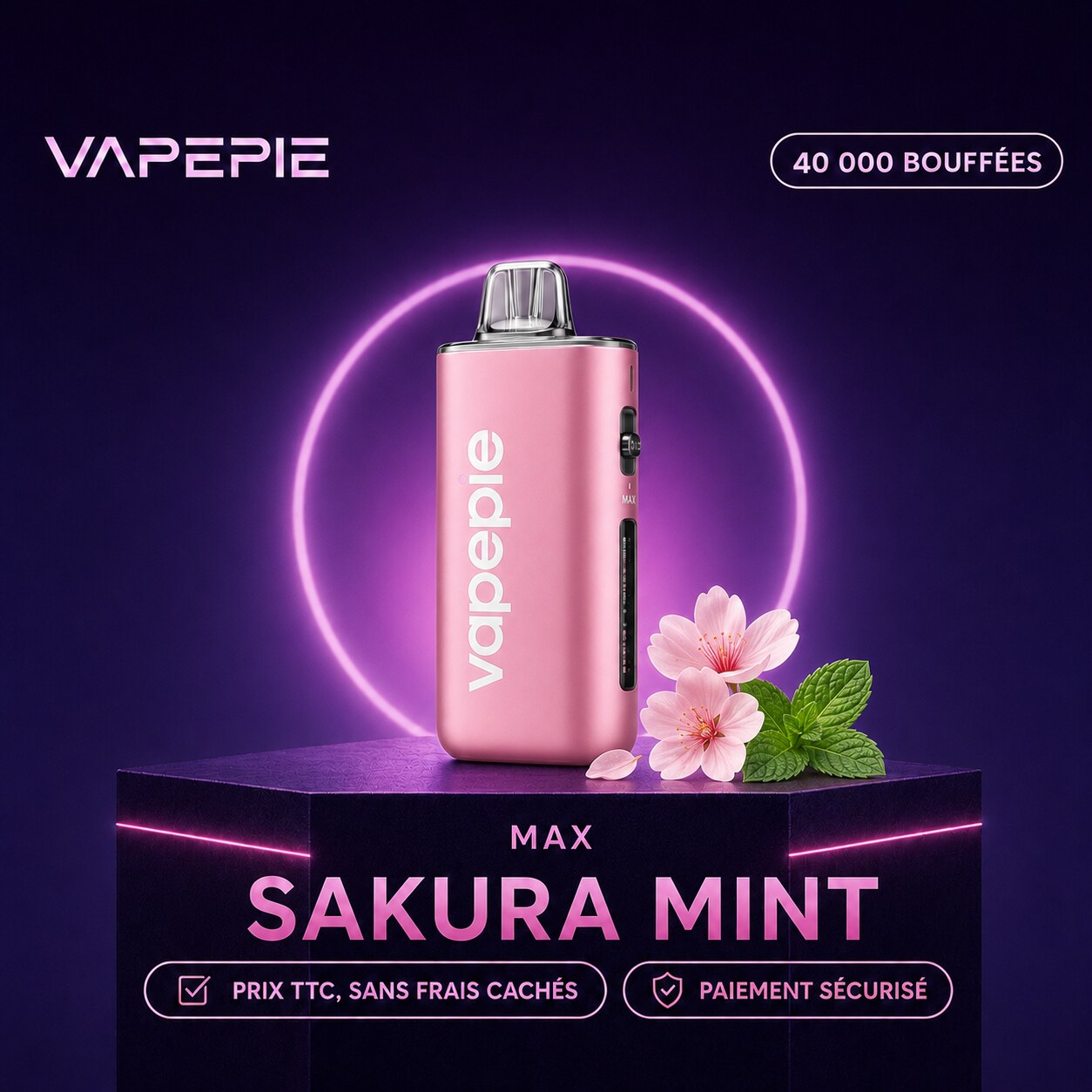 🔥VAPEPIE Max 40 000 bouffées | Plusieurs saveurs