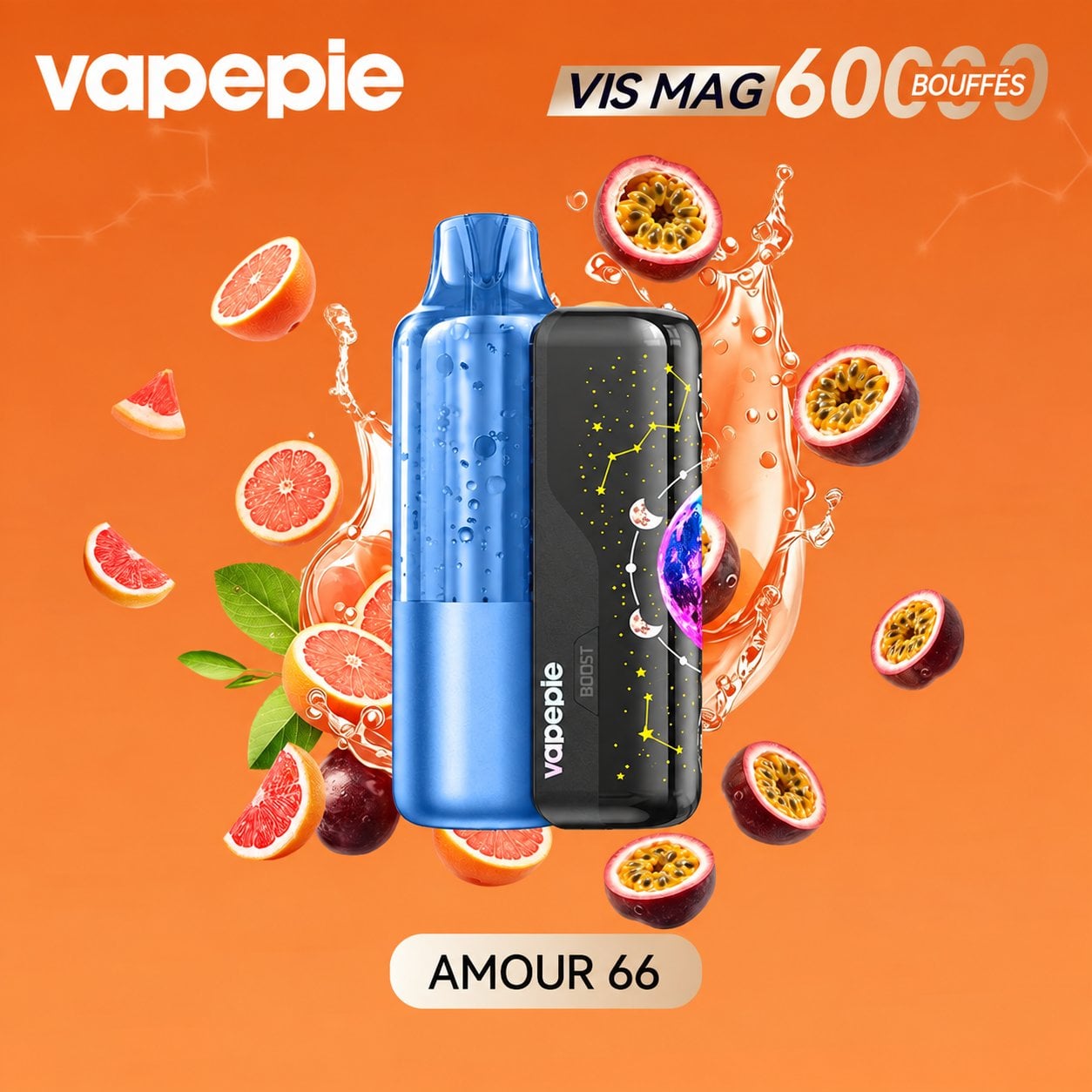 🆕Nouveau modèle à pod remplaçable Vapepie VIS MAG 60 000 bouffées (3 % de nicotine)