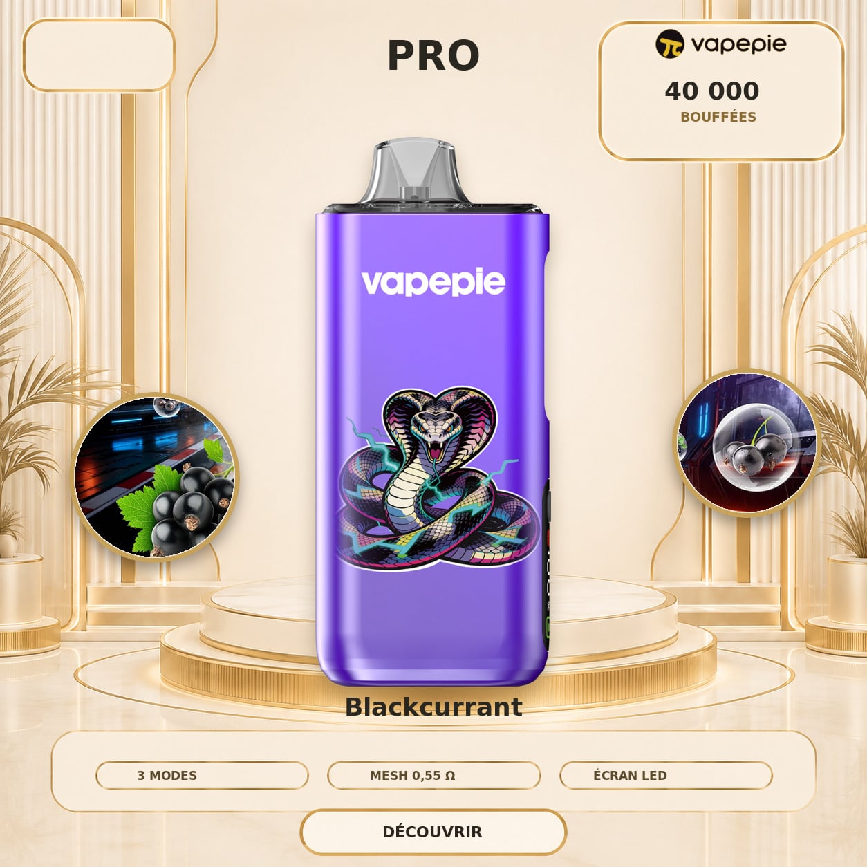 🔥 VAPEPIE Pro Upgrade 40 000 bouffées | Plusieurs saveurs