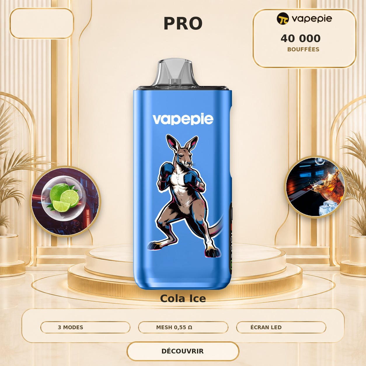 🔥 VAPEPIE Pro Upgrade 40 000 bouffées | Plusieurs saveurs