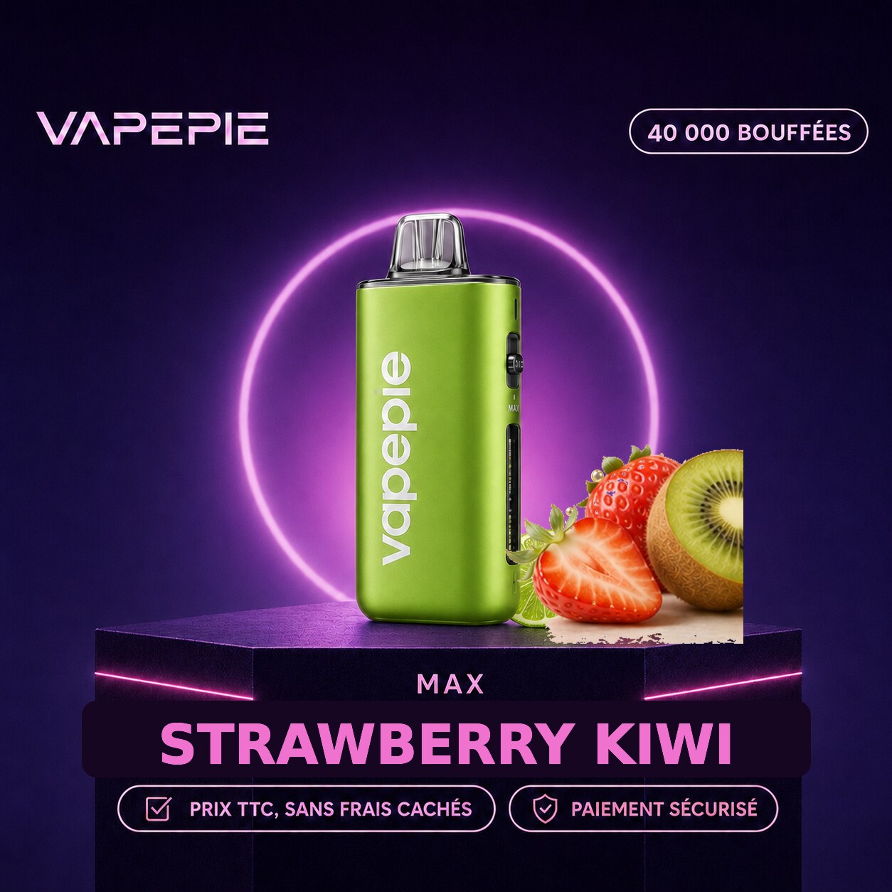 🔥VAPEPIE Max 40 000 bouffées | Plusieurs saveurs