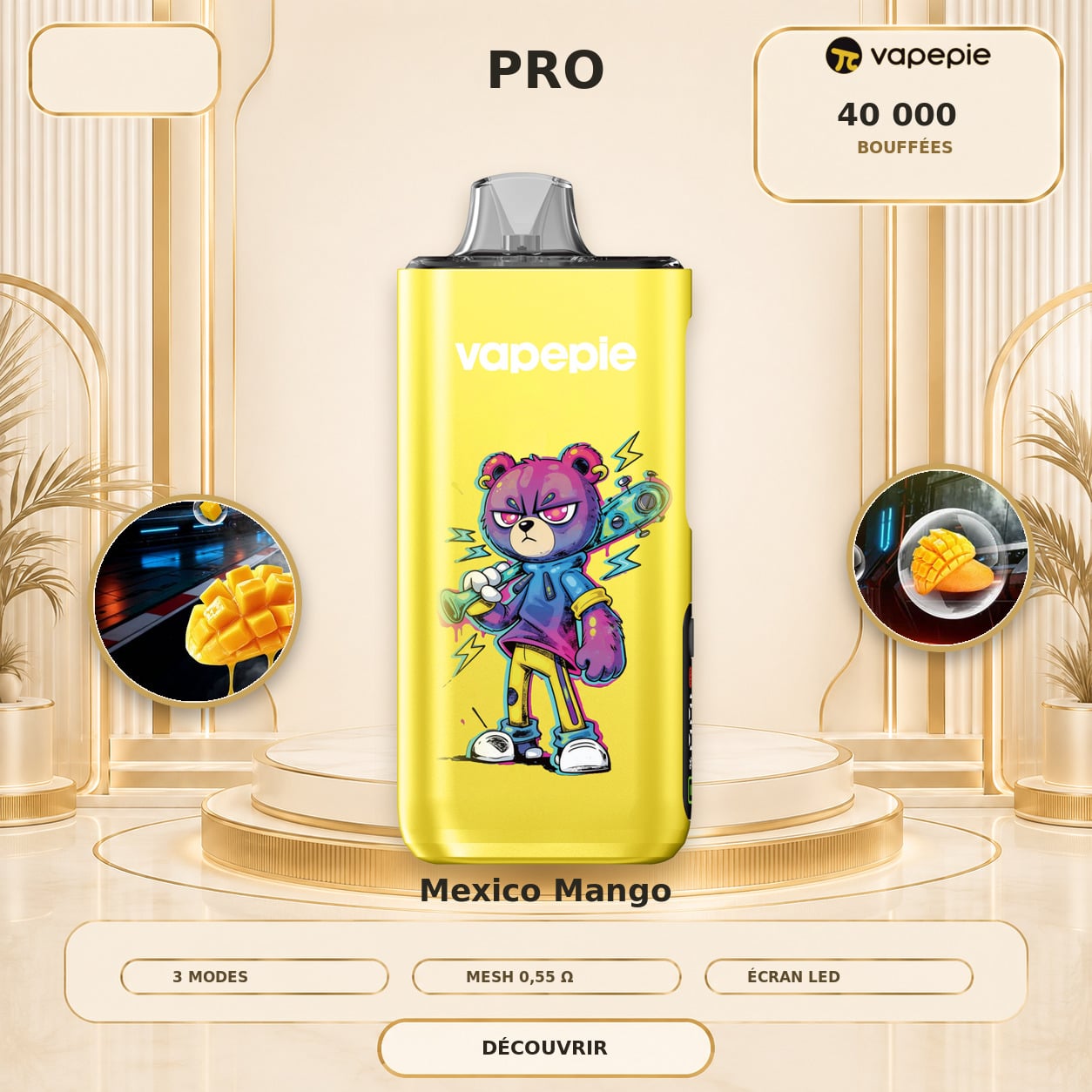🔥 VAPEPIE Pro Upgrade 40 000 bouffées | Plusieurs saveurs
