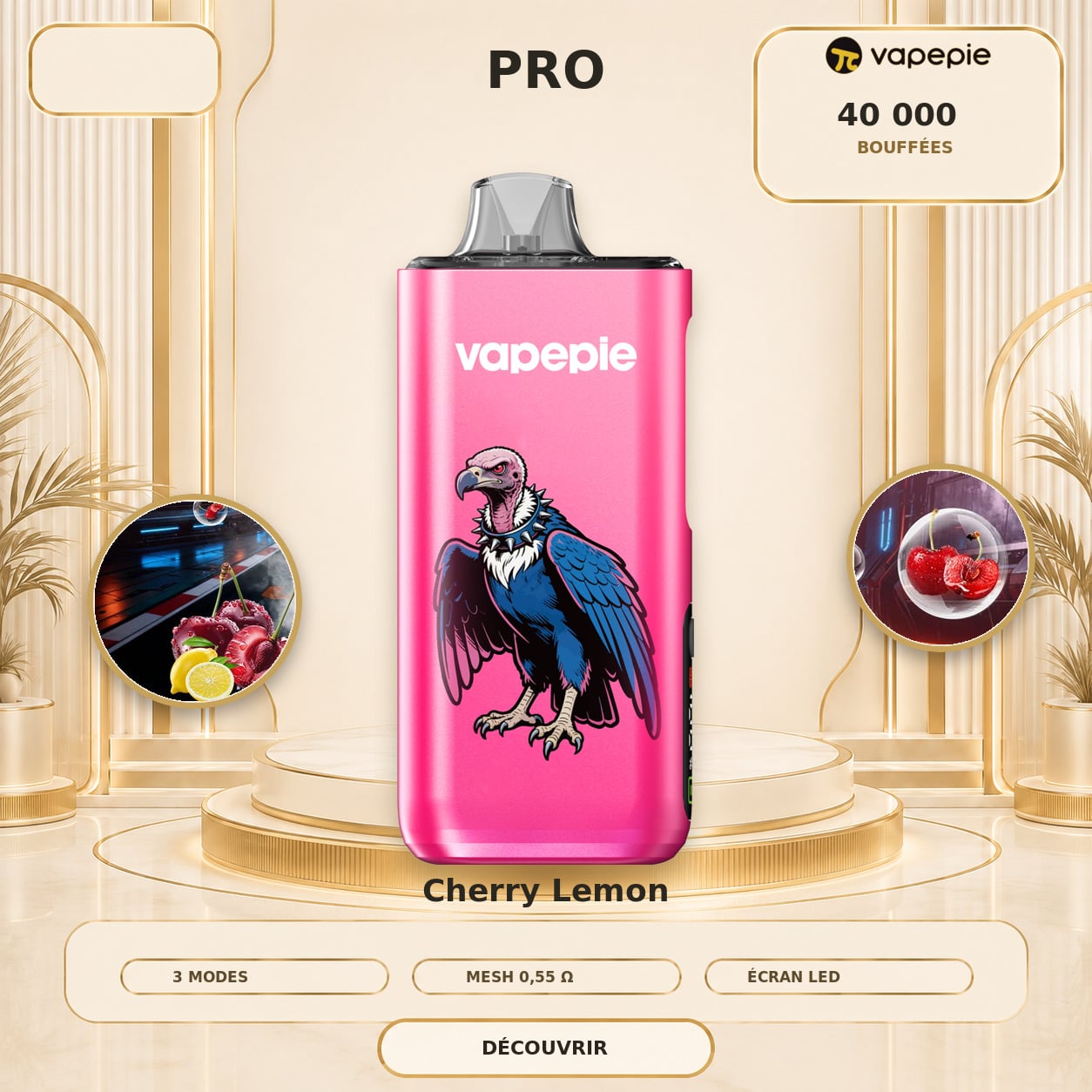 🔥 VAPEPIE Pro Upgrade 40 000 bouffées | Plusieurs saveurs