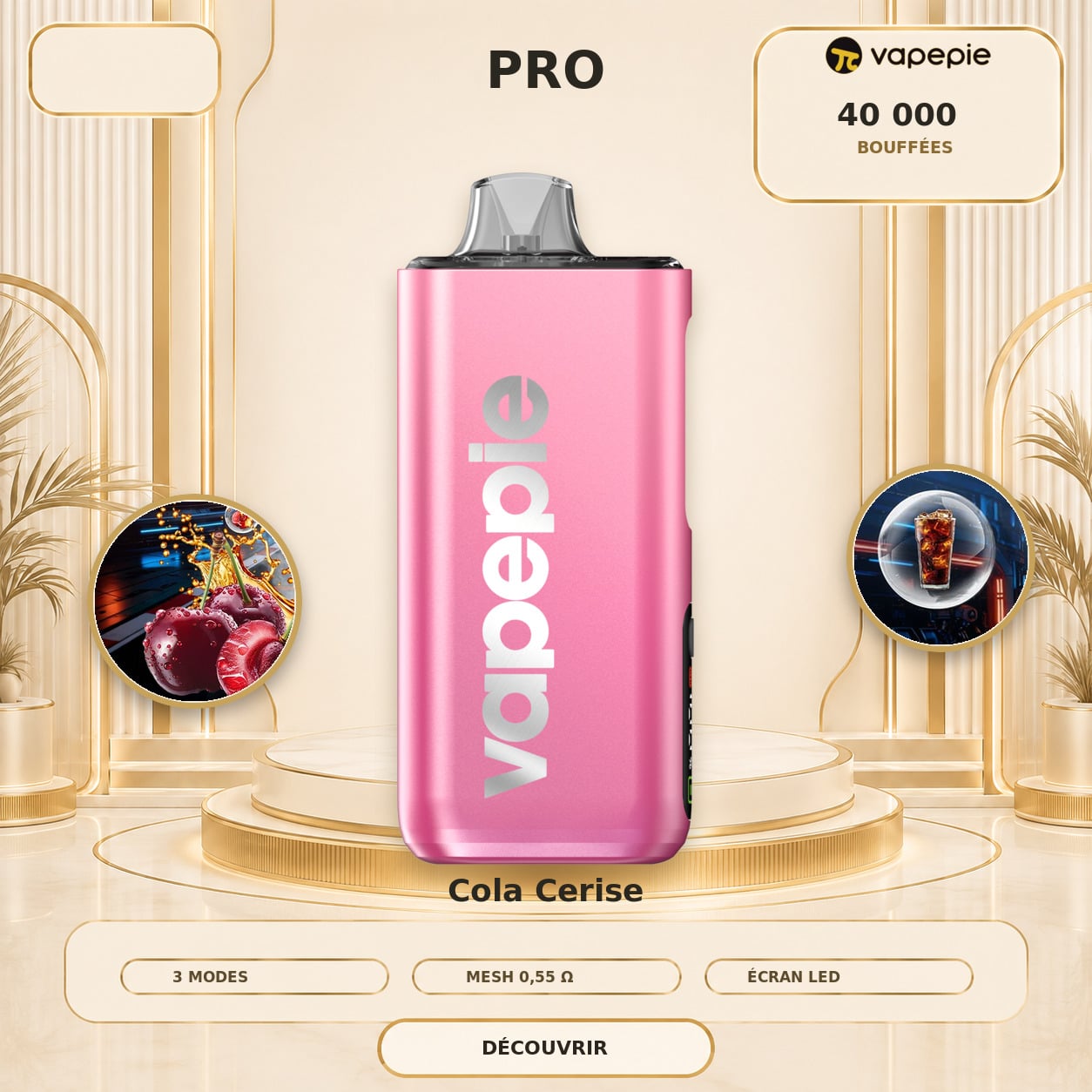 🔥 VAPEPIE Pro Upgrade 40 000 bouffées | Plusieurs saveurs