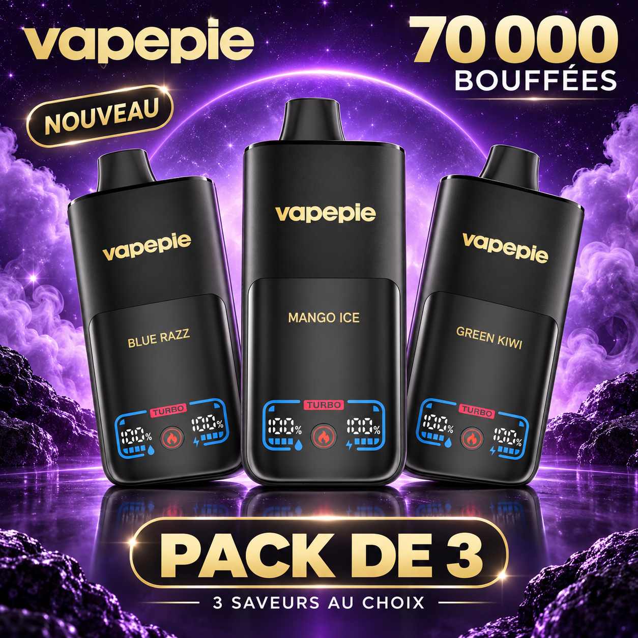 PACK TURBO ENDURANCE 70K — 3 PIÈCES