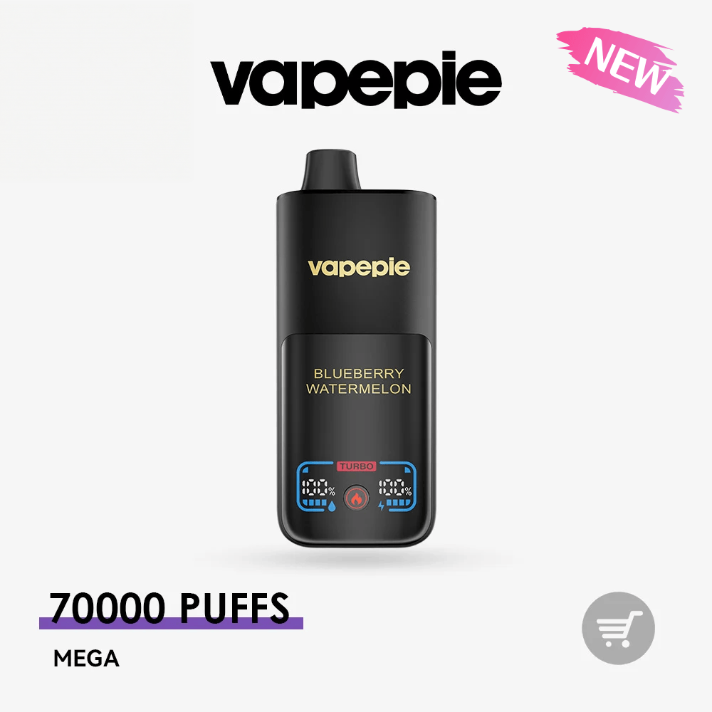 VAPEPIE Mega – 70 000 slukk – Extra nagy gőztermelés és hosszan tartó teljesítmény