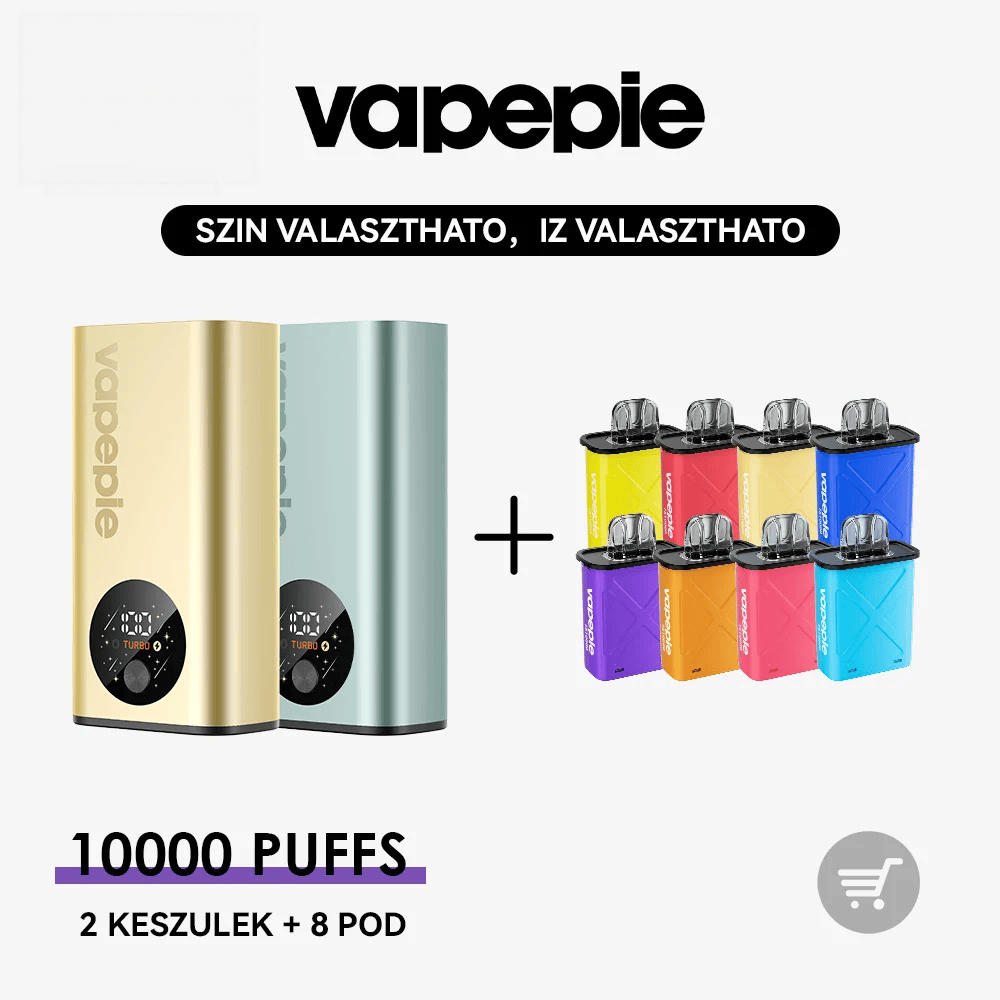 VAPEPIE FlexSwitch 10000 – Barati Csomag 2 Keszulek + 8 vagy 10 Pod