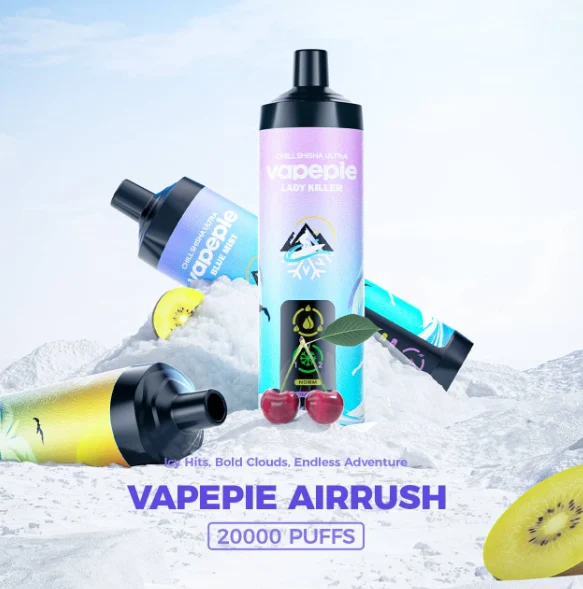 VAPEPIE AirRush 20000 Slukkos Eldobható E-cigi – Hosszú Élettartamú, Vízpipás Tüdőszívás Élmény