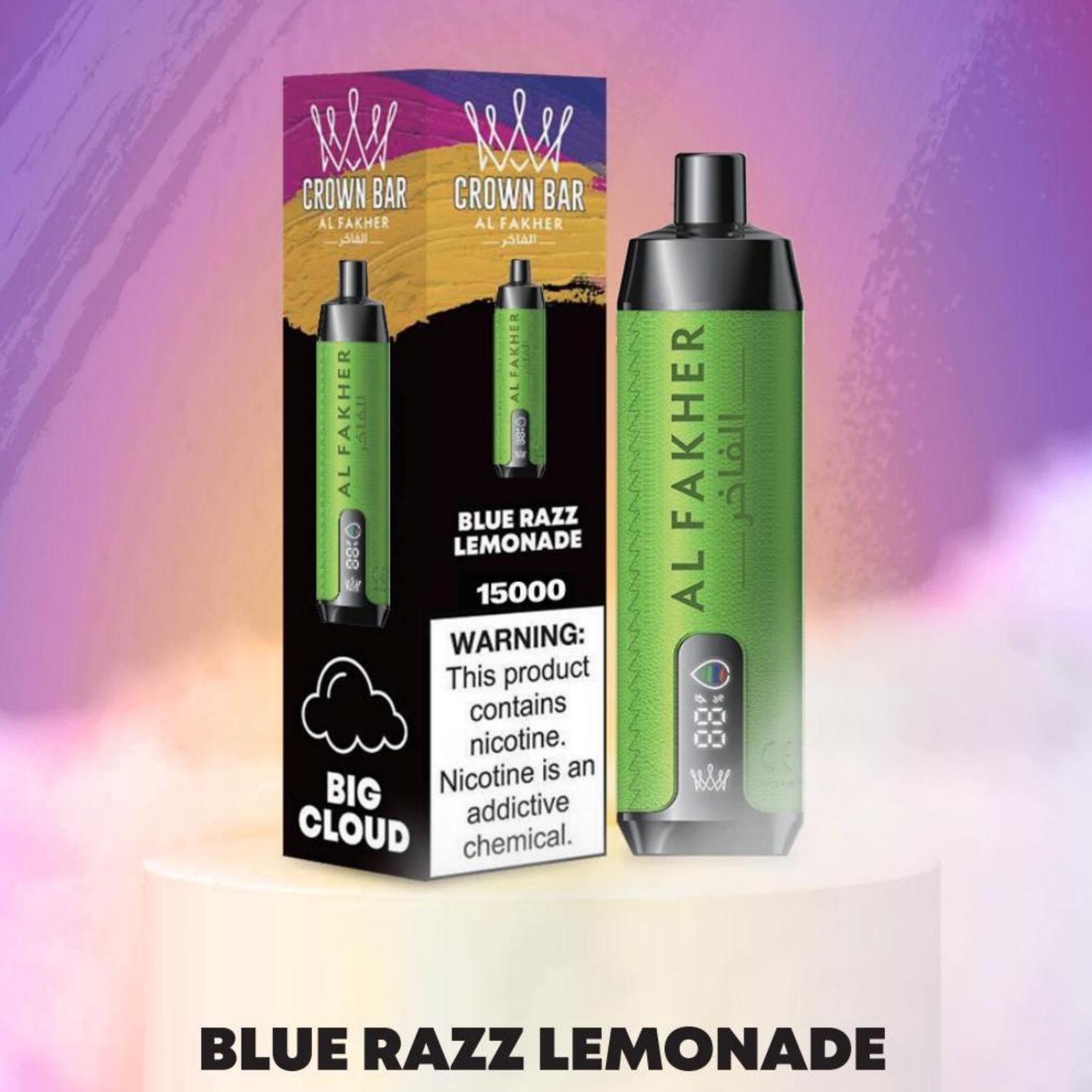 BLUE RAZZ LEMONADE🔥 AL FAKHER 15000 Puff – S integrovanými efektmi hookah! Zažite skutočný zážitok ako z tradičnej hookah!