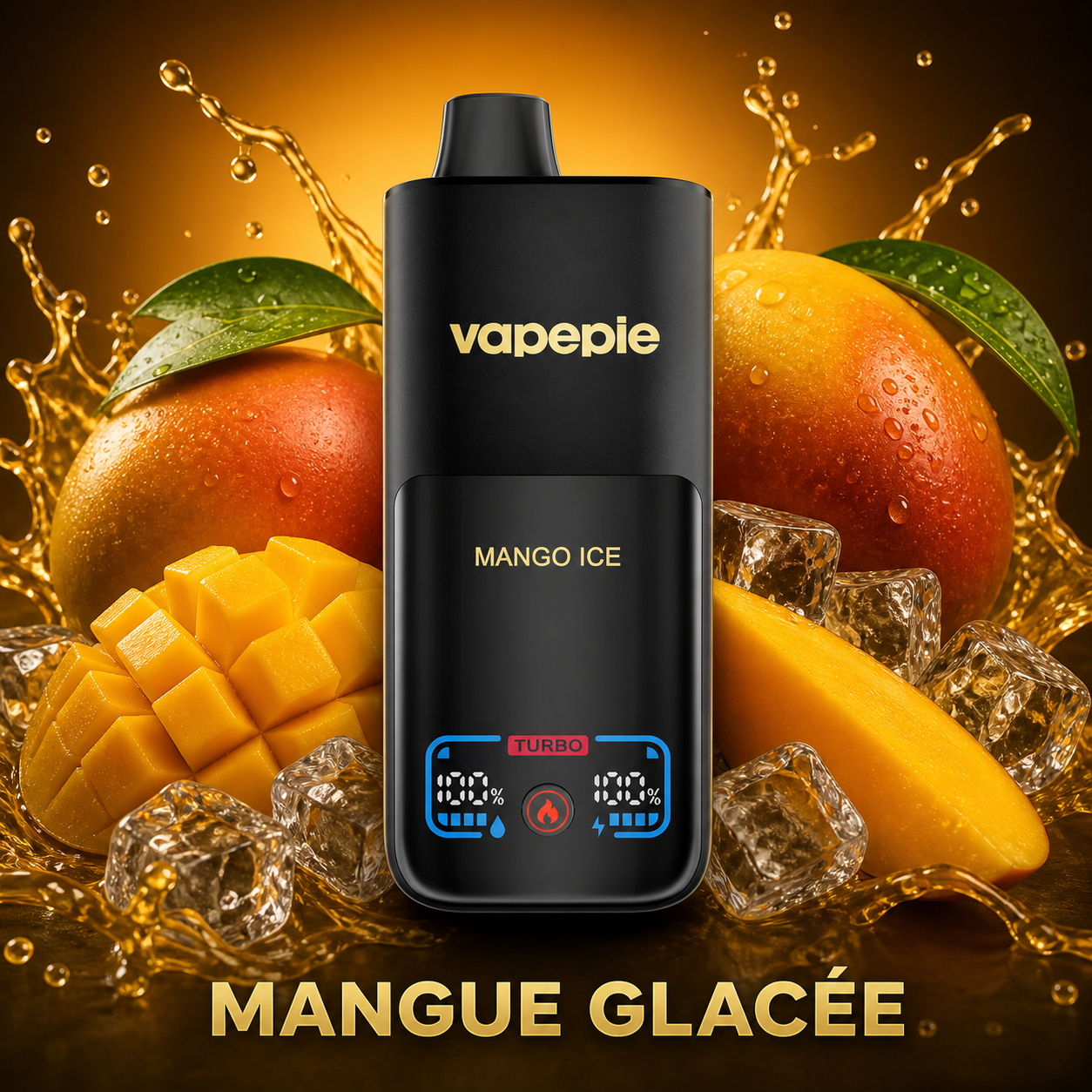 Vapepie Mega 70 000 bouffées – Cigarette électronique jetable rechargeable, disponible en plusieurs saveurs