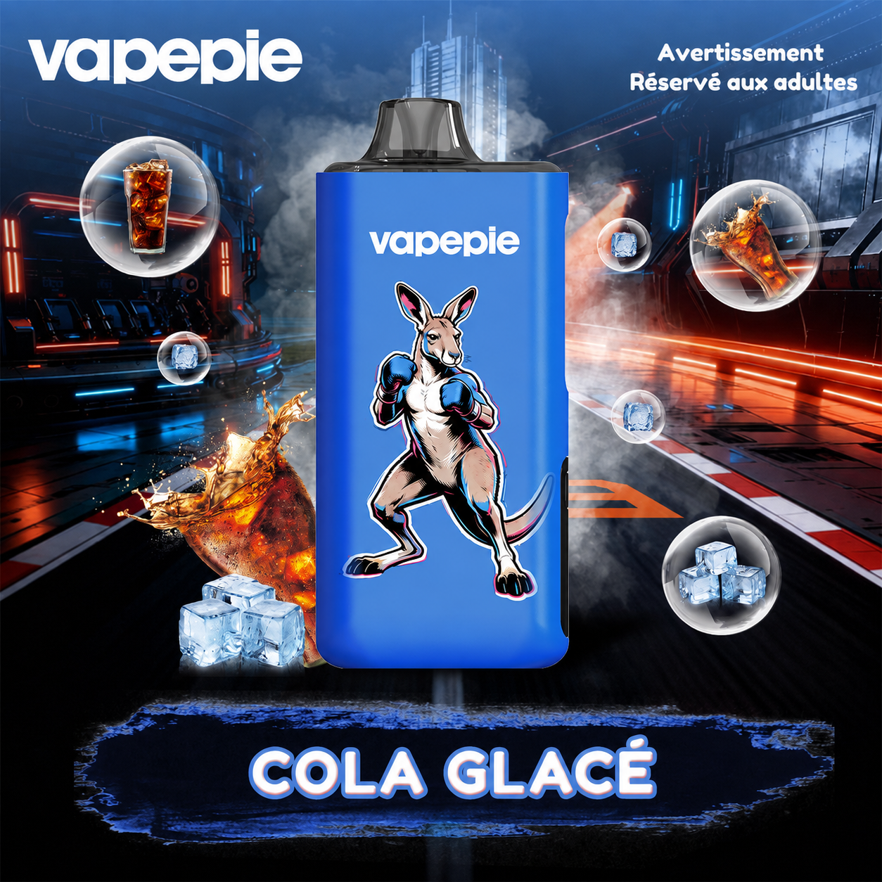 Cola Glacé | PRO | Cigarette électronique jetable rechargeable – 40 000 bouffées