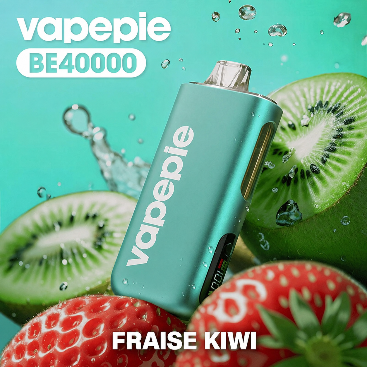Fraise Kiwi | MAX | Cigarette électronique jetable rechargeable – 40 000 bouffées