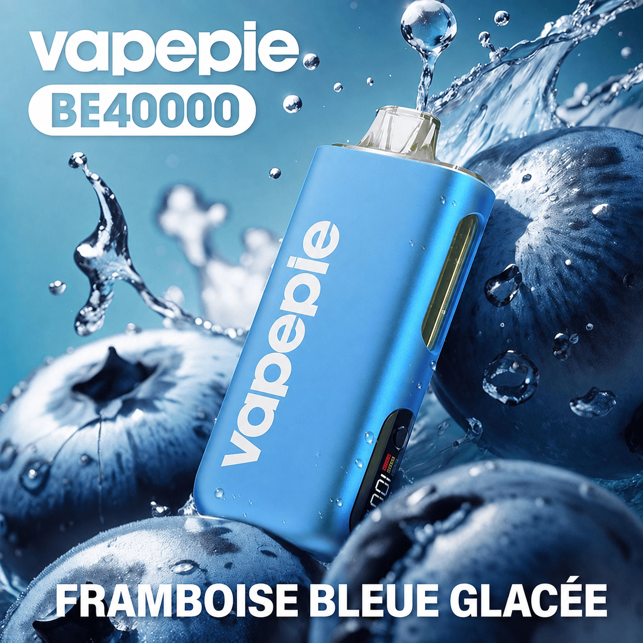 Vapepie Max 40 000 bouffées – Cigarette électronique jetable rechargeable, disponible en plusieurs saveurs