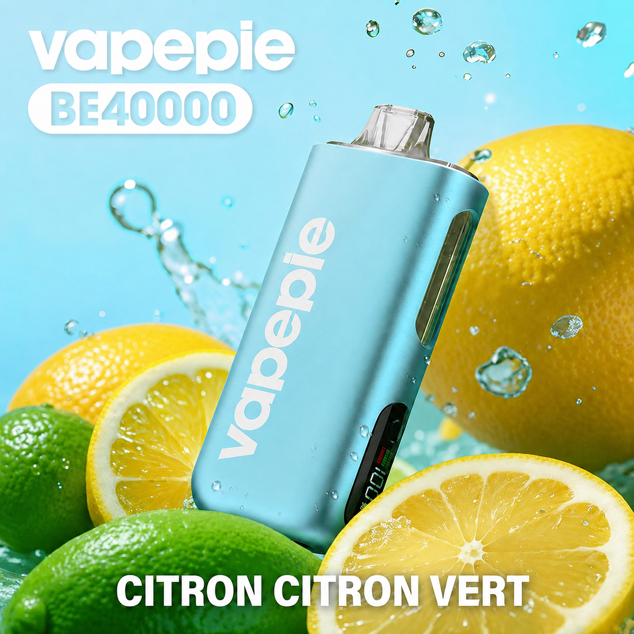 Citron Citron Vert | MAX | Cigarette électronique jetable rechargeable – 40 000 bouffées
