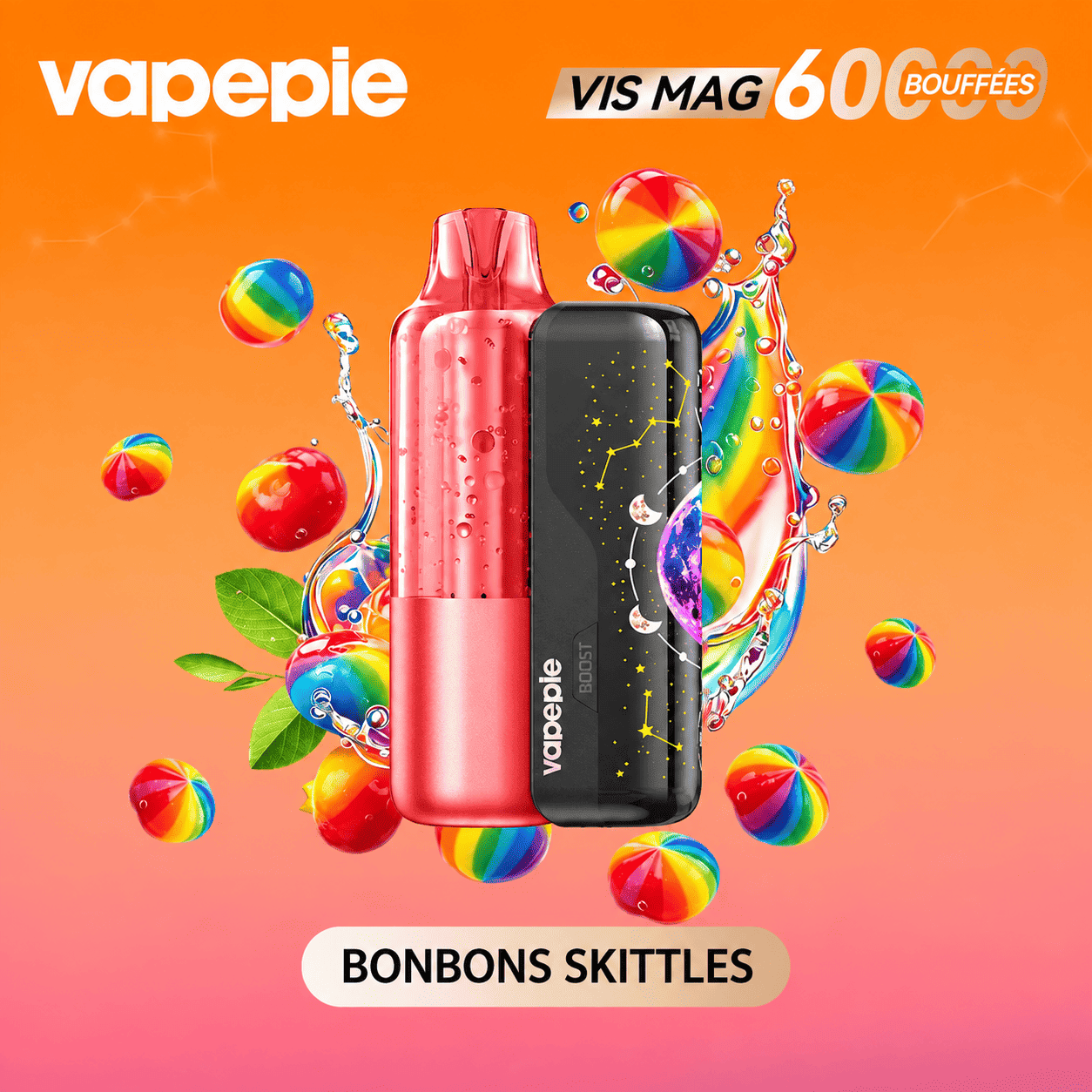 Nouveau modèle à pod remplaçable Vapepie VIS MAG 60 000 bouffées (3 % de nicotine)