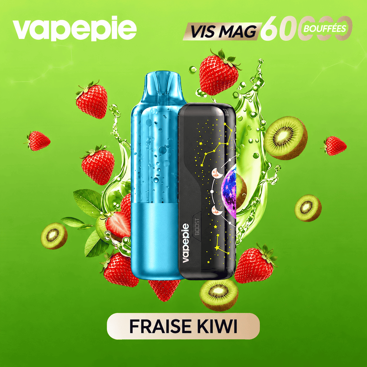 Nouveau modèle à pod remplaçable Vapepie VIS MAG 60 000 bouffées (3 % de nicotine)