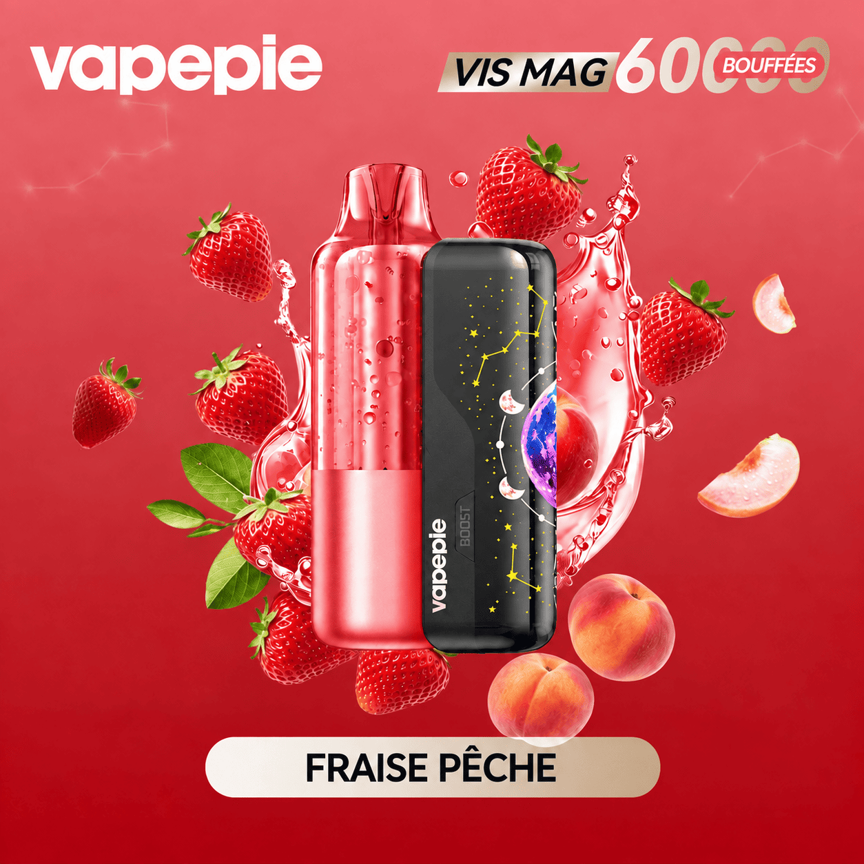 Nouveau modèle à pod remplaçable Vapepie VIS MAG 60 000 bouffées (3 % de nicotine)