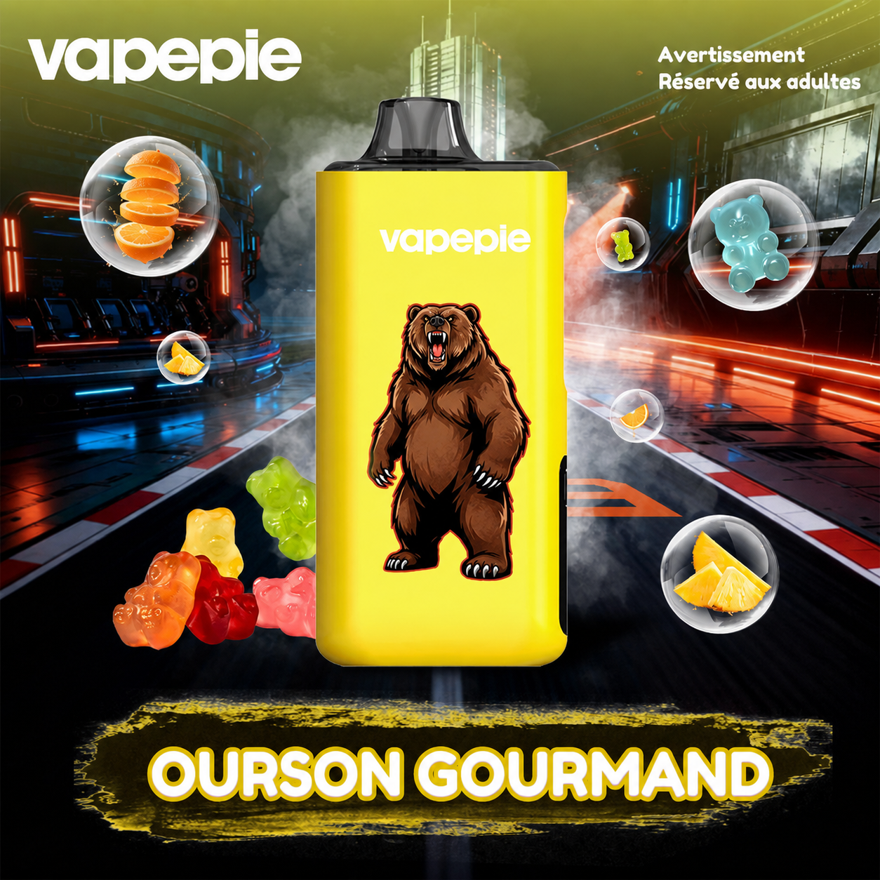 Ourson Gélifié | PRO | Cigarette électronique jetable rechargeable – 40 000 bouffées