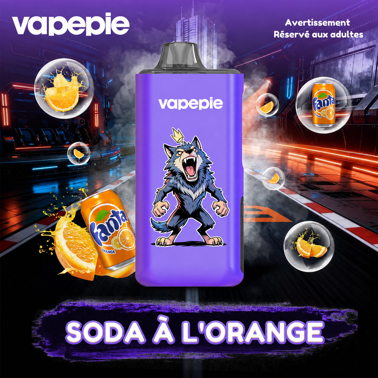 Fanta Orange | PRO | Cigarette électronique jetable rechargeable – 40 000 bouffées