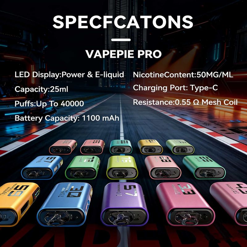VAPEPIE PRO 40 000 Bouffées – Ultra-Fin | Jusqu’à 1 Mois