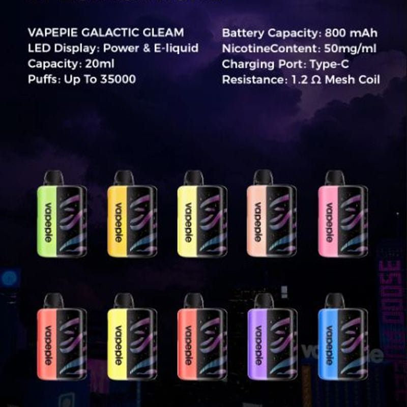VAPEPIE Galactic Gleam 35 000 bouffées – Cristallin à l’intérieur, époustouflant à l’extérieur