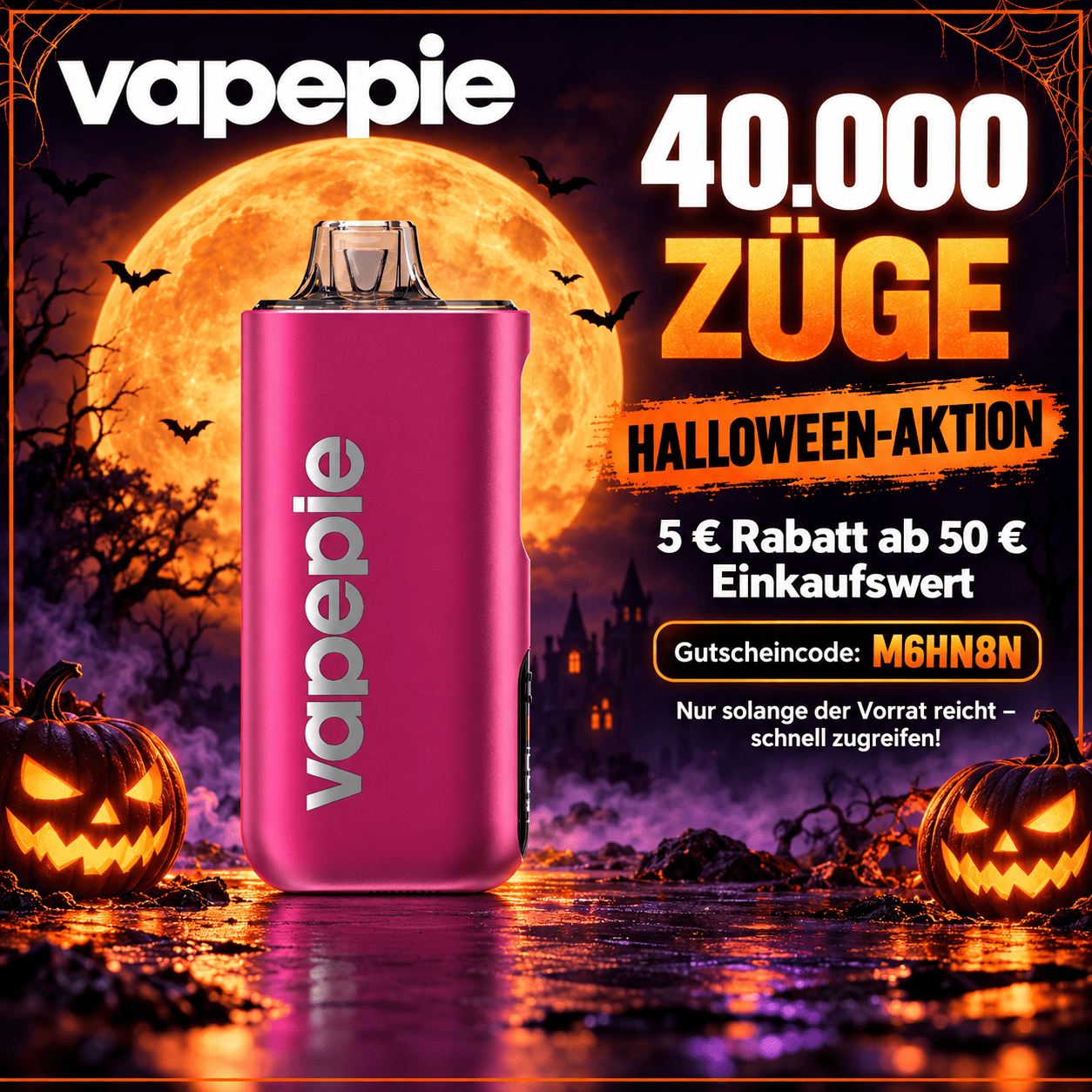 Vapepie Max 40,000 Puffs – Rechargeable E-Cigarette, Available and Easy to Store