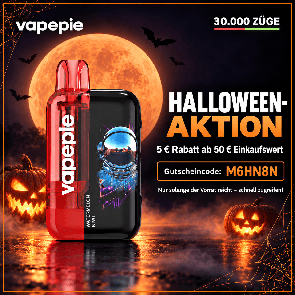 Vapepie Ultra Phantom 30,000 Puffs – Rechargeable Disposable E-Cigarette, Available in Multiple Flavours
