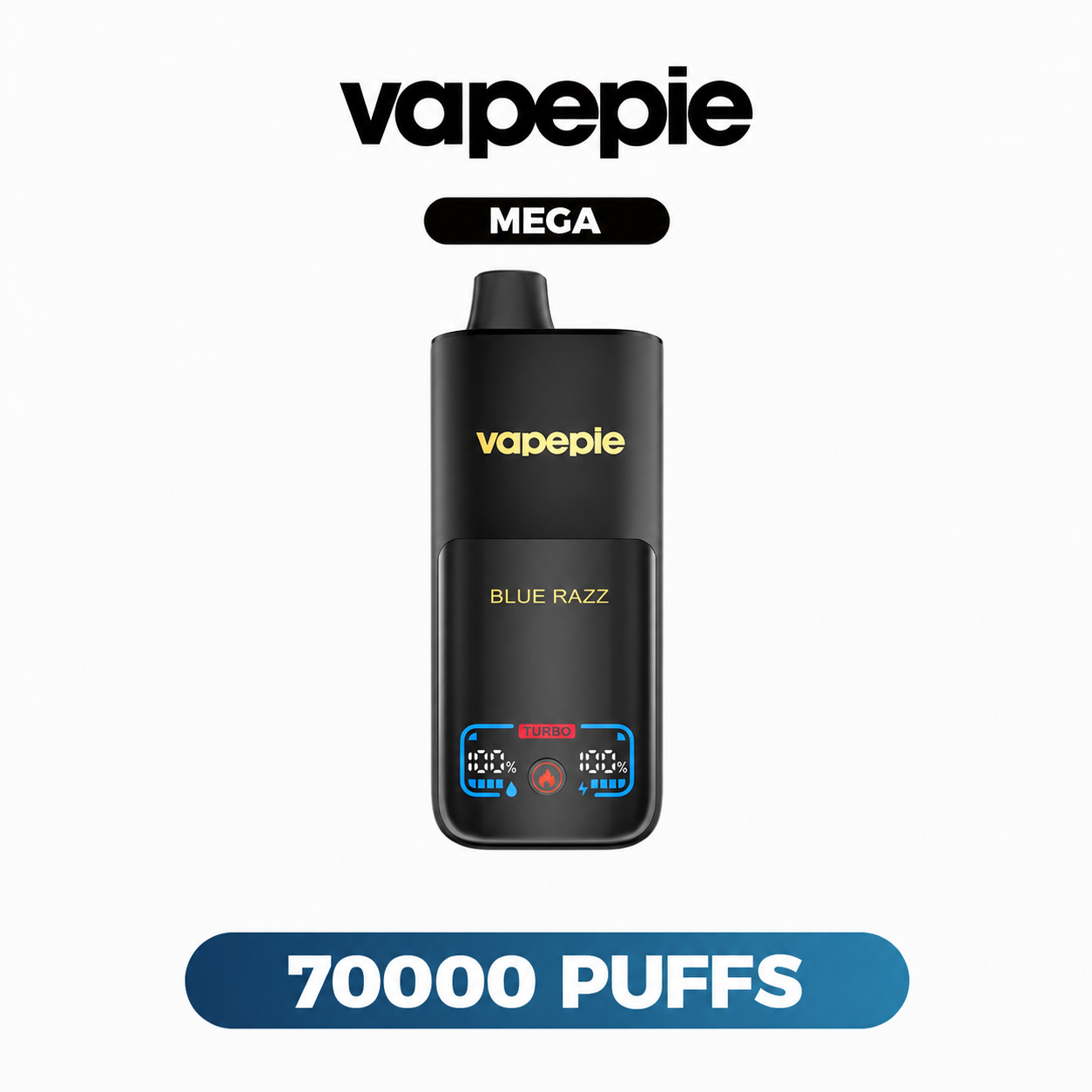 Vapepie Mega 70 000 Züge – wiederaufladbare elektronische Zigarette, verfügbar und speicherbar