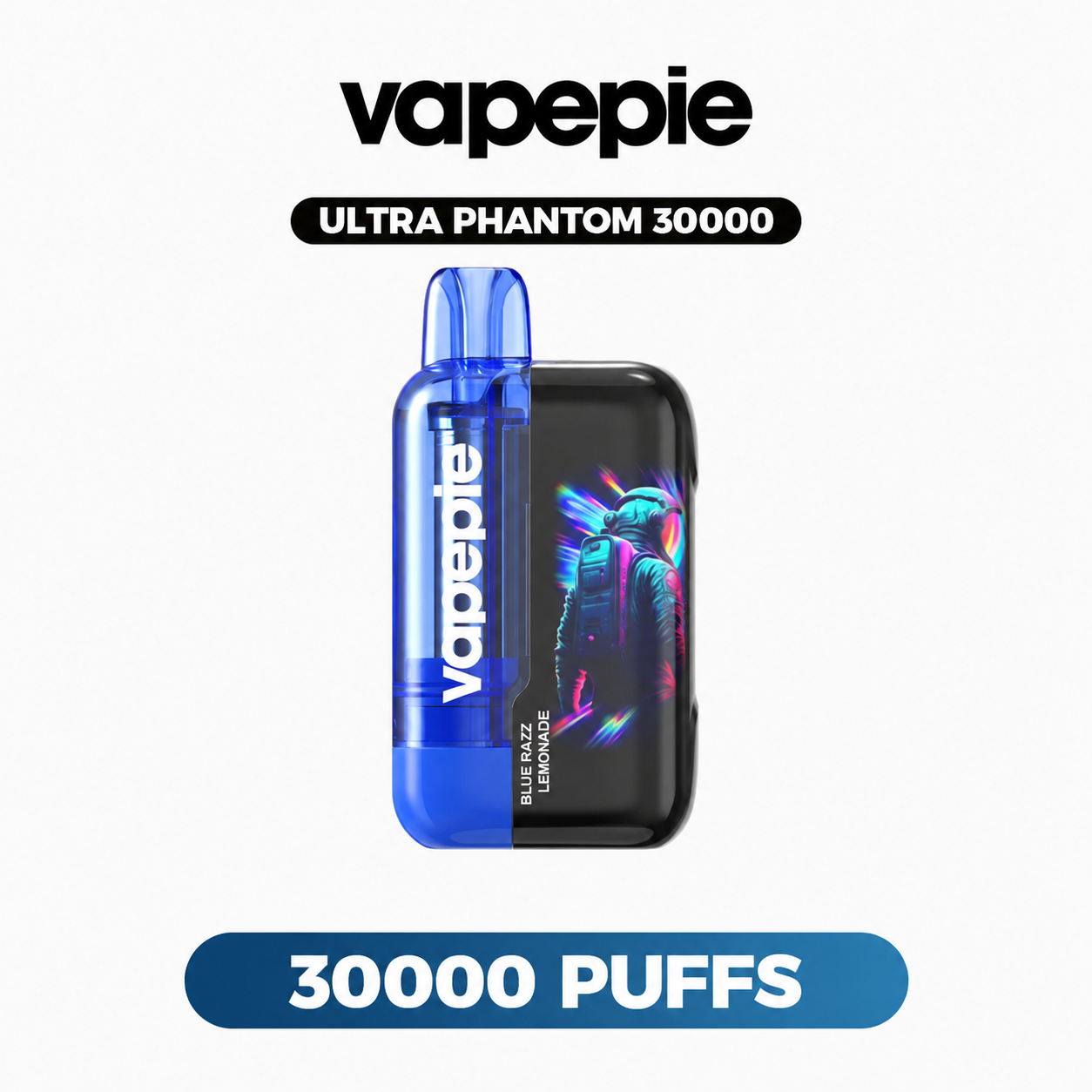 Vapepie Ultra Phantom 30 000 Züge – Nachfüllbare elektronische Einwegzigarette, erhältlich in mehreren Geschmacksrichtungen