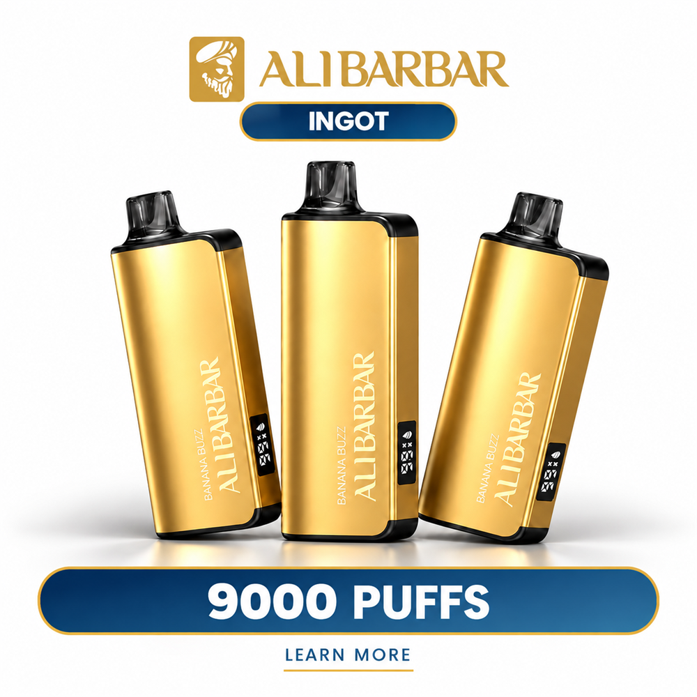 【3/5/7/10 unit packs | Free Shipping】ALIBARBAR INGOT 9000 Puffs Disposable Vape | 5–8 Day Delivery Australia