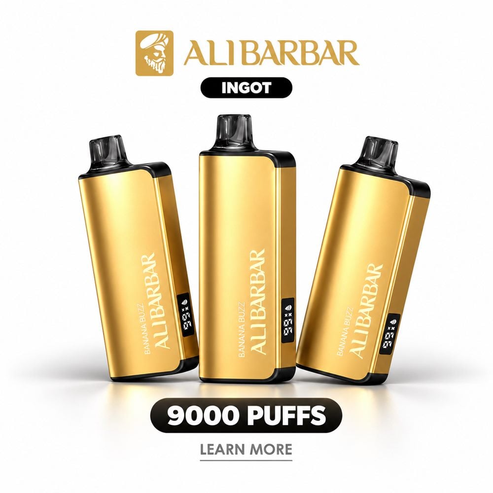 【3/5/7/12 unit packs | Free Shipping】ALIBARBAR INGOT 9000 Puffs Disposable Vape | 5–8 Day Delivery Australia