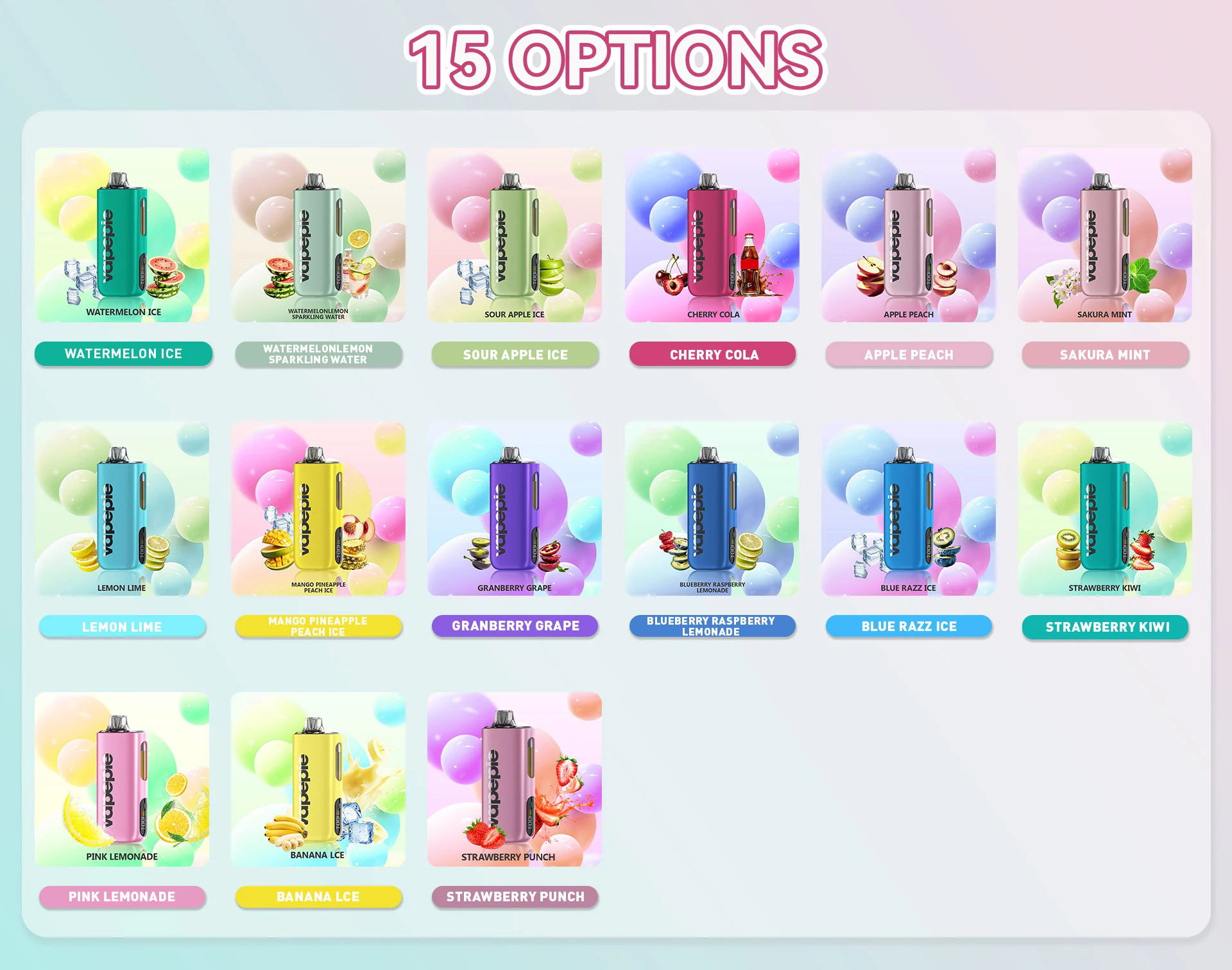 Vapepie Ultimate Kit (120 ezer slukk) Magyarországról (Big Empire*1 & Galactic Gleam*1 & Ultra Phantom*1 & Ultra X*1) Eldobható Elektronikus Cigaretta