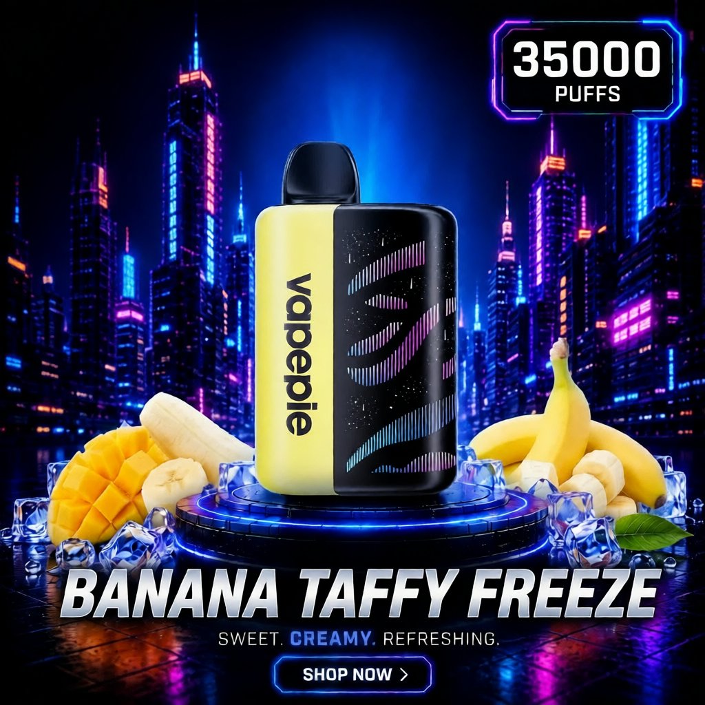 Banana Taffy Freeze | 35000 Puffs Rechargeable Disposable Vape