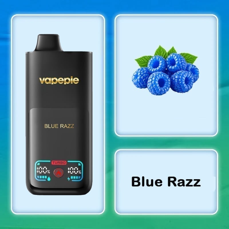 VAPEPIE Modrá malina – 70000 potahů
