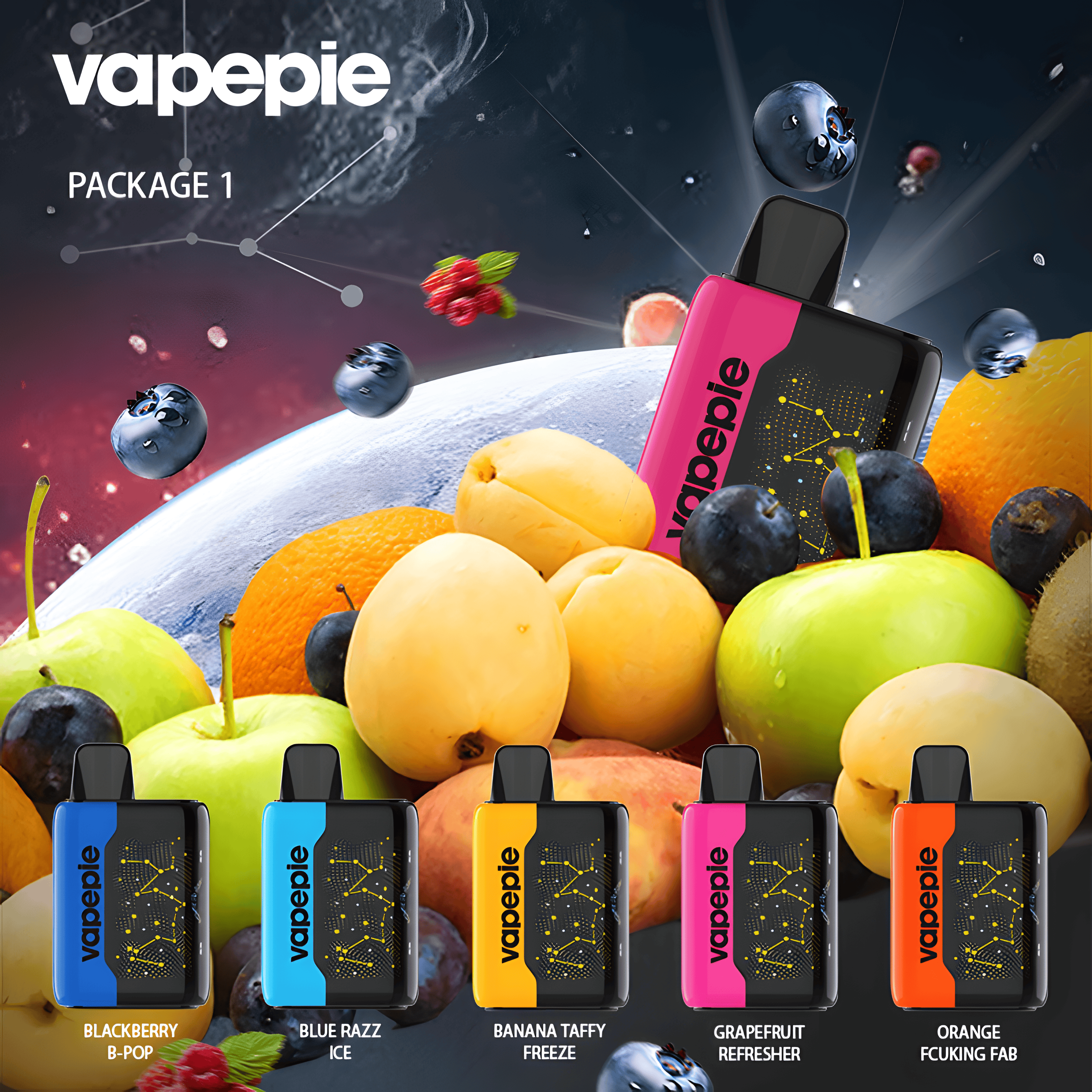 ✨VAPEPIE 25000 PUFFS (potáhnutí) - Hvězdná obloha zakřivená obrazovka （🌌 Dnešní speciální nabídka）