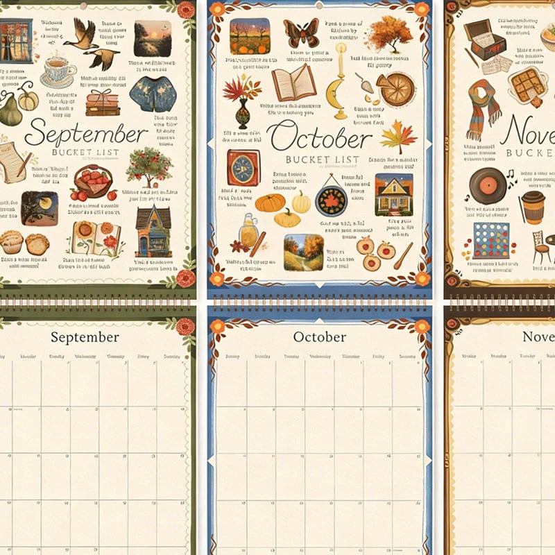 📅LAST DAY 49% OFF - 2026 Bucket List Calendar 🍂🌸