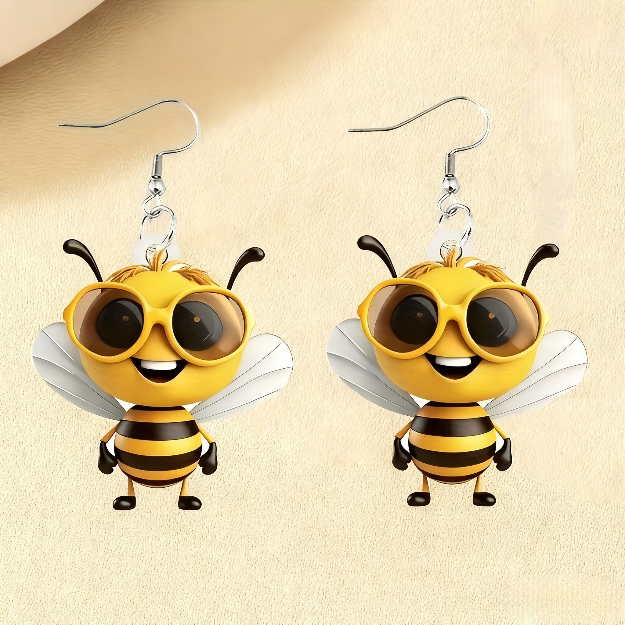 🐝 Cute Sunshades Bee Earrings