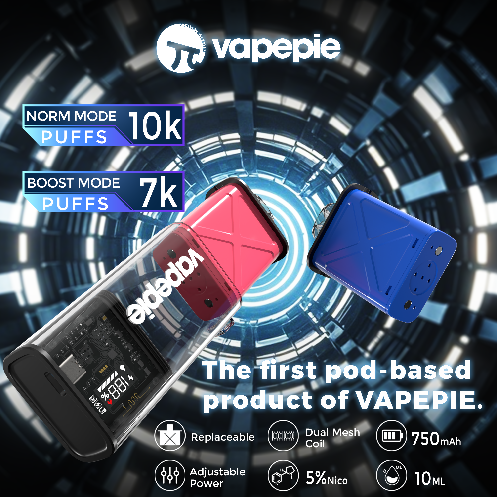 VAPEPIE Disposable Pod 10000 PUFFS- szabadon összeállítható többdarabos csomagot