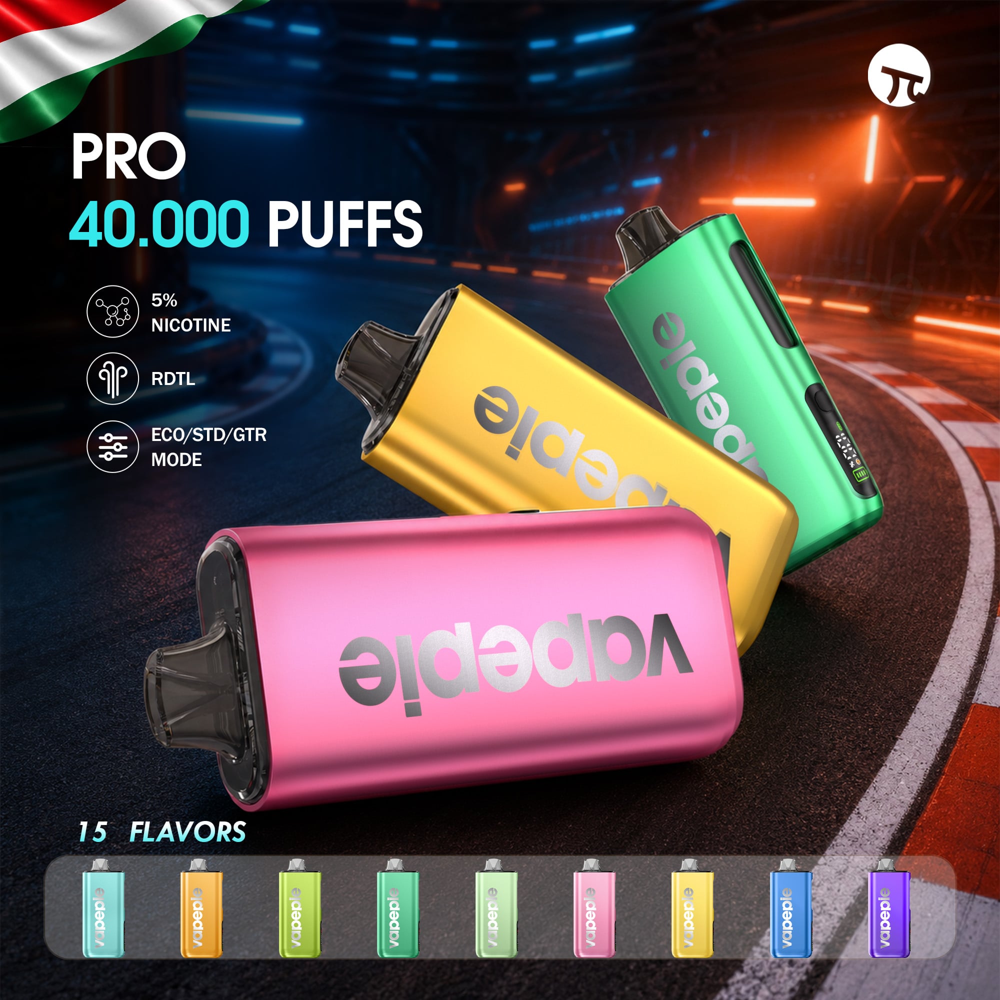 Teljesen új fejlesztés| VAPEPIE PRO 40000 PUFFS |Simább íz ívelt szájrész frissítéssel