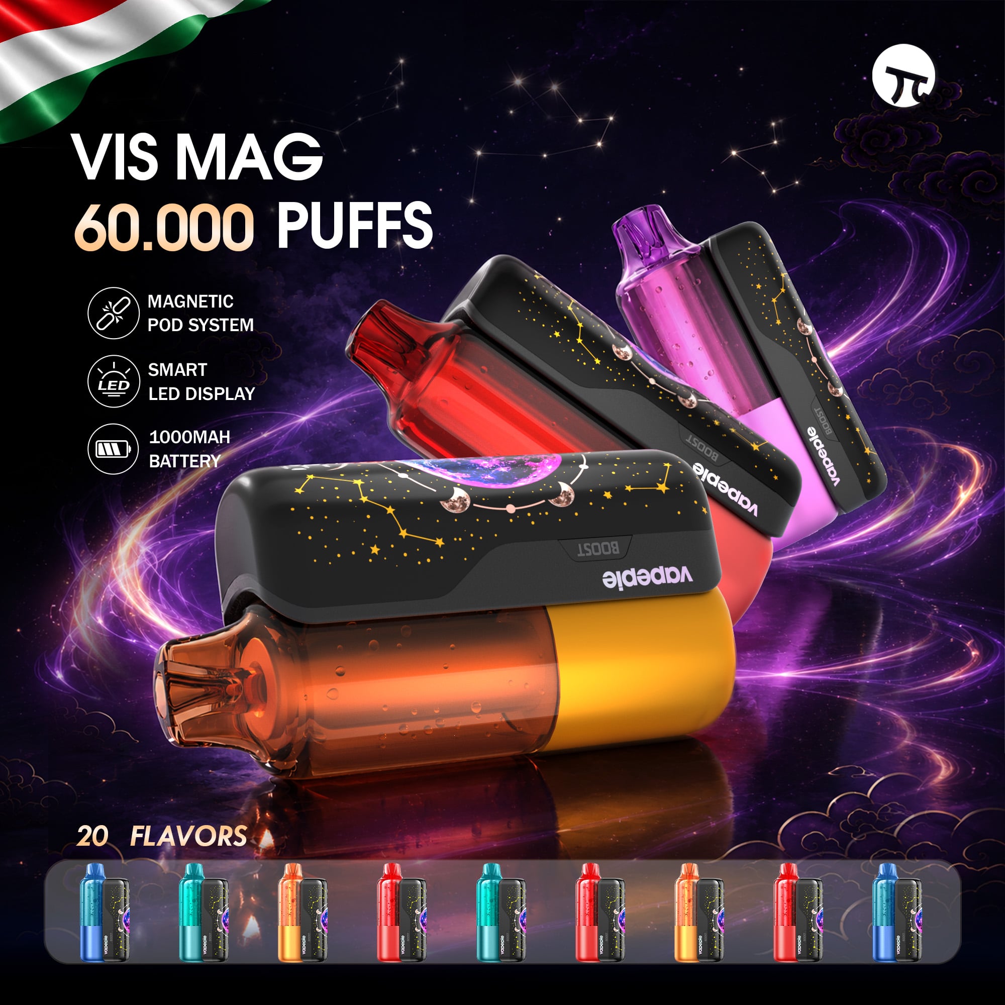 🚀 ÚJ ÉRKEZÉS:VAPEPIE VIS MAG 60 000 Slukk--A JÖVŐ TALÁLKOZIK A MÁGNESES ERŐVEL