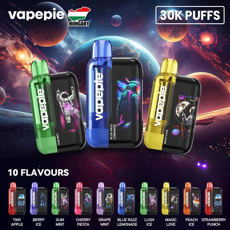 VAPEPIE x TK🔥Vapepie Ultra Phantom 30000 Szívás - Tick Tock Limitált LED Éjfény-Edition