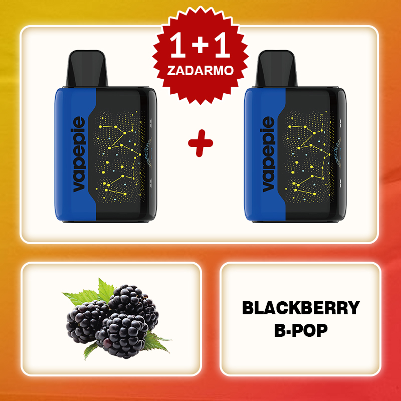 💥Akcia 1+1 ZADARMO!🔥Ostružina B-POP & VAPEPIE 25000 PUFFS - Star Sky Curved Screen